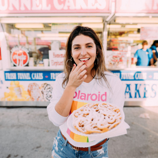 find the best funnel cake booth at the fair and take a cute pic